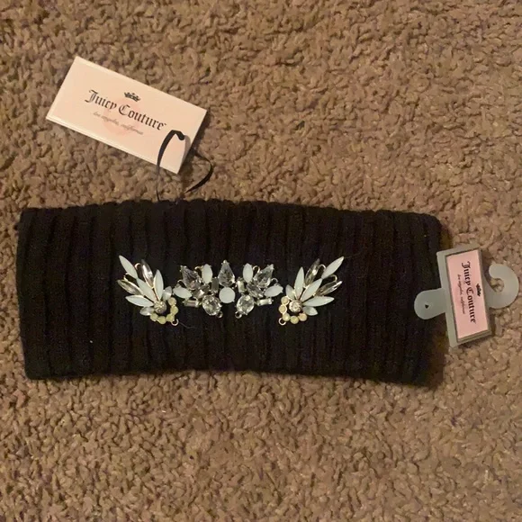 Juicy Couture Black and Gold Hairband Juicy Couture | Accessories | Juicy Couture Black Headband  main image 4